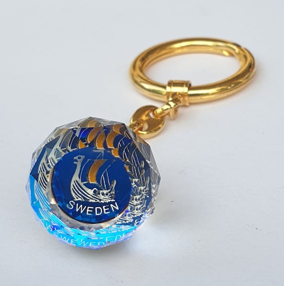 Swedish Crystal Key Ring Faceted Ball Disco Ball Crystal Ball Keychain Key Holder Etsy Canada