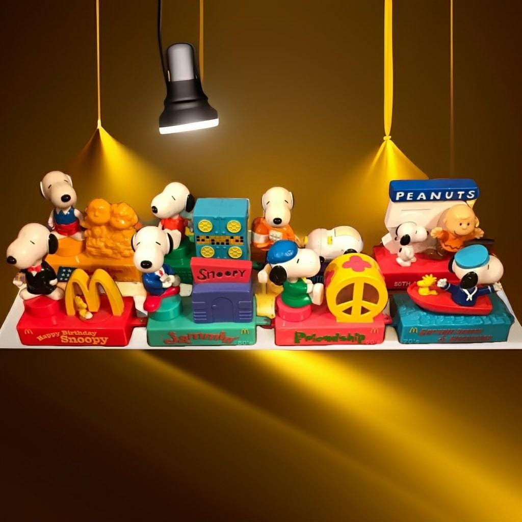 2000 Mcdonald's Toy Peanuts Snoopy 50th Anniversaryparadehappy
