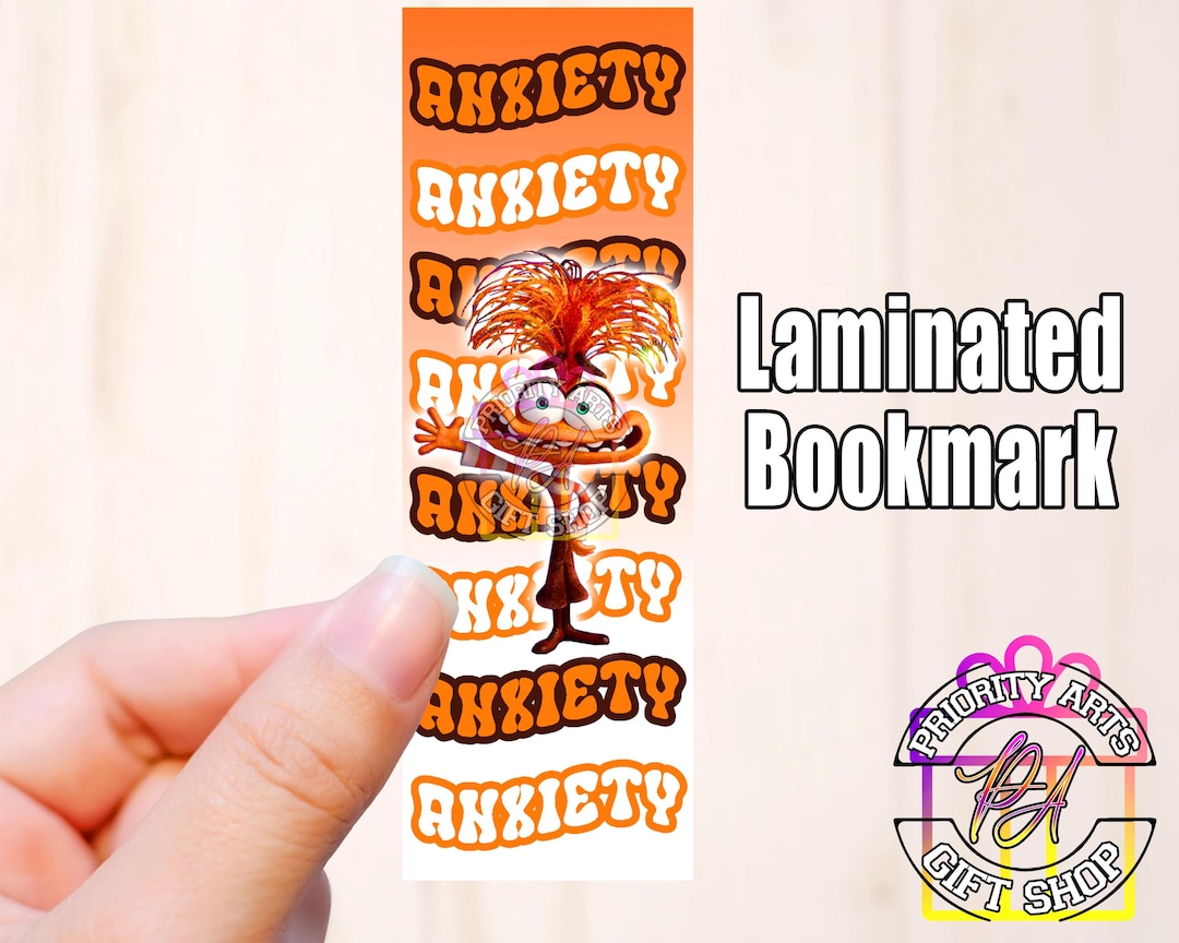 Anxiety Bookmark, Inside Out Bookmarks, Bookmarks, Inside Out 2, Book ...