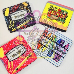 Personalized Teacher Appreciation Coasters | Custom Coasters | Soft ...