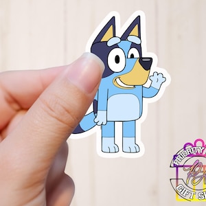 Bluey Stickers Easy Peel Waterproof Vinyl Sticker Set of 7, Water Bottle Sticker Laptop Sticker bluey and friends Sticker