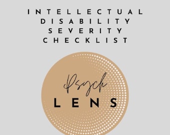 Intellectual Disability Severity Checklist - DSM-V Criteria