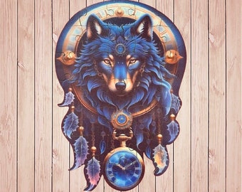 Wooden puzzle "The Moon Wolf"