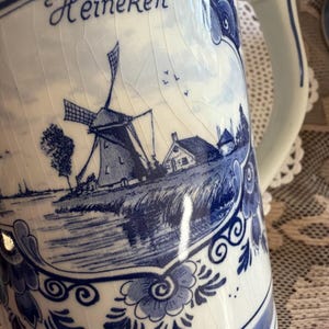 Delft Blue Hand Painted Heineken Beer Tankard Stein Mug Vintage Holland Lot 3 image 8