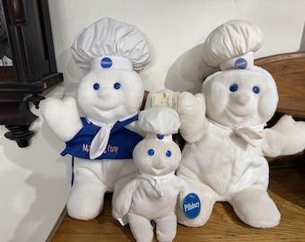 Vintage Advertising Pillsbury Doughboy Plush Lot Vintage 1990s Baking Cooking