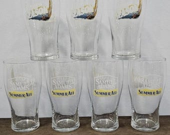 Samuel Adams Summer Ale  Beer 6.5 Inch Glass Boston Mass Brewery Sam Adams