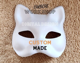 Handmade Custom Therian Furry Mask Personalised Digital Design - Animal Mask - Made to Order - Unique Gift - !!! PLEASE READ DESCRIPTION !!!