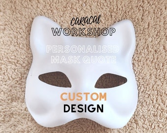 Therian Furry Custom Design - Personalisierte Maskenliste - Tier Fursona Maske auf Bestellung gefertigt - Maske ist nicht enthalten!
