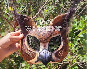 Eurasian Eagle-Owl Mask for Therians and Furries - Unique Quadrobics Gear - Gift - Party Essential - Handmade Cosplay - MADE TO ORDER