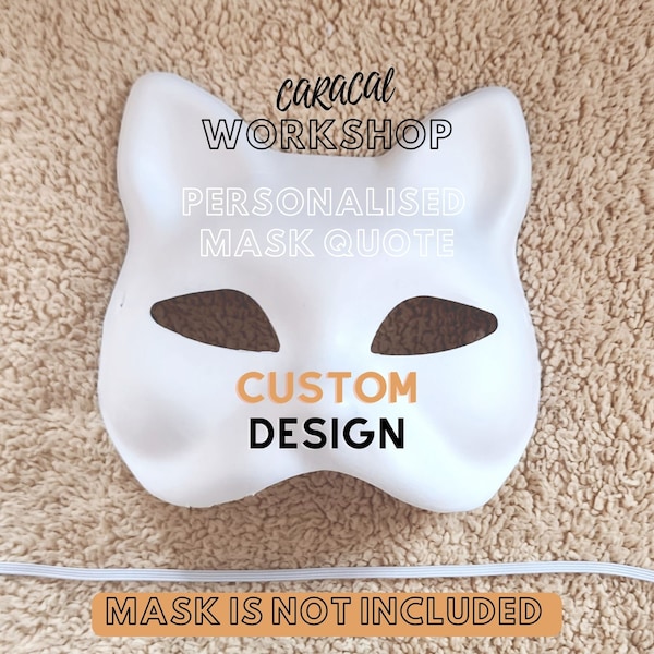 Personalised Mask Design - Custom Mask Commission Quote ONLY - Do Not Buy without Messaging First - Mask is not Included - READ DESCRIPTION!