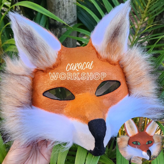 Fox Mask with Fur Print Fox Mask with Fur Print