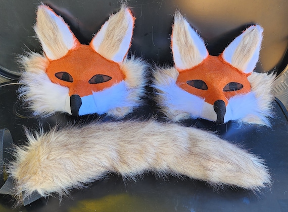 Therian Mask Blank Cat Masks Paintable Paper Fox Mask DIY Half White Masquerade Mask With Elastic Band Halloween Cosplay Masks Costume Party Favors