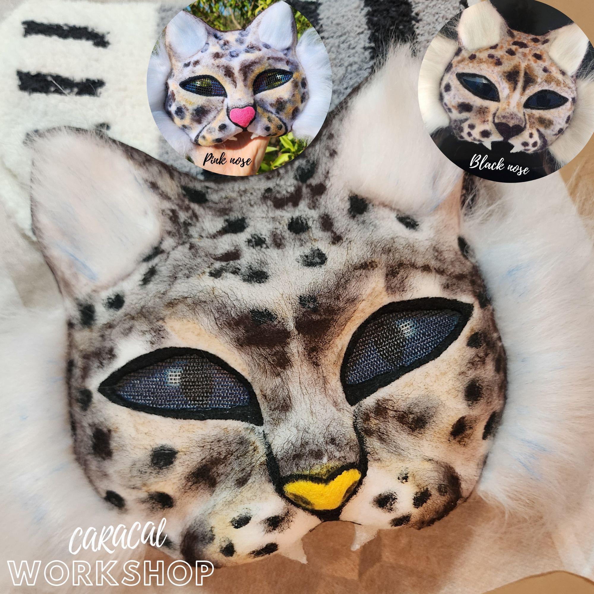 Therian Mask Blank Cat Masks Paintable Paper Fox Mask DIY Half White Masquerade Mask With Elastic Band Halloween Cosplay Masks Costume Party Favors