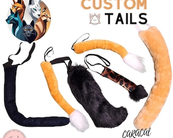 Custom Tails - Furry Tails - Customizable Animal Costume Cosplay Accessory - Gift for Therians and Furries - CUSTOM TAIL COMMISSIONS
