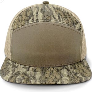 Gorra con cuernos de ciervo - Gorra plana con cierre ajustable - Camuflaje Mossy Oak imagen 3