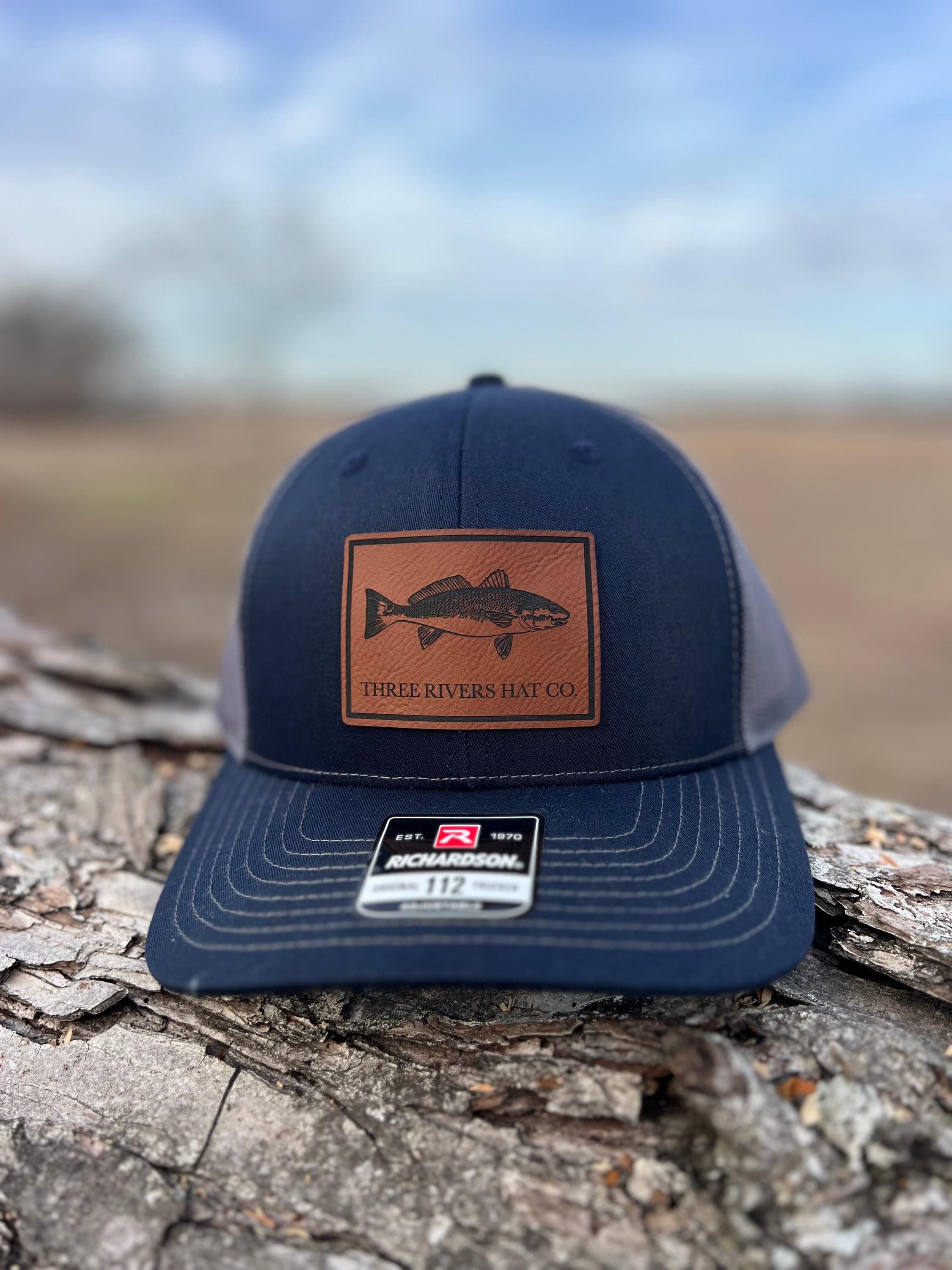Texas Redfish Fisherman Angler Baiter Retro Embroidered Richardson 112 Hat Cap Custom Bass Fishing Trucker Hat – RBL Branding main image 2