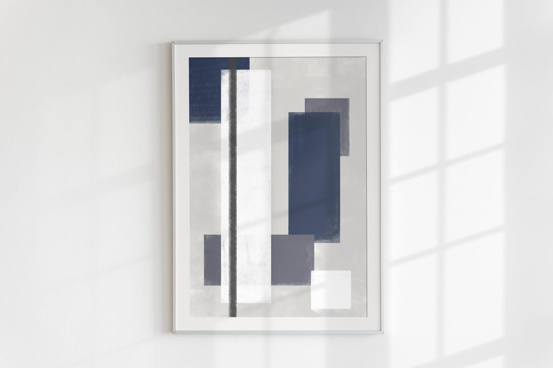 Image showcasing Minimalist Geometric Wall Art – Modern Printable Abstract Line Art ...