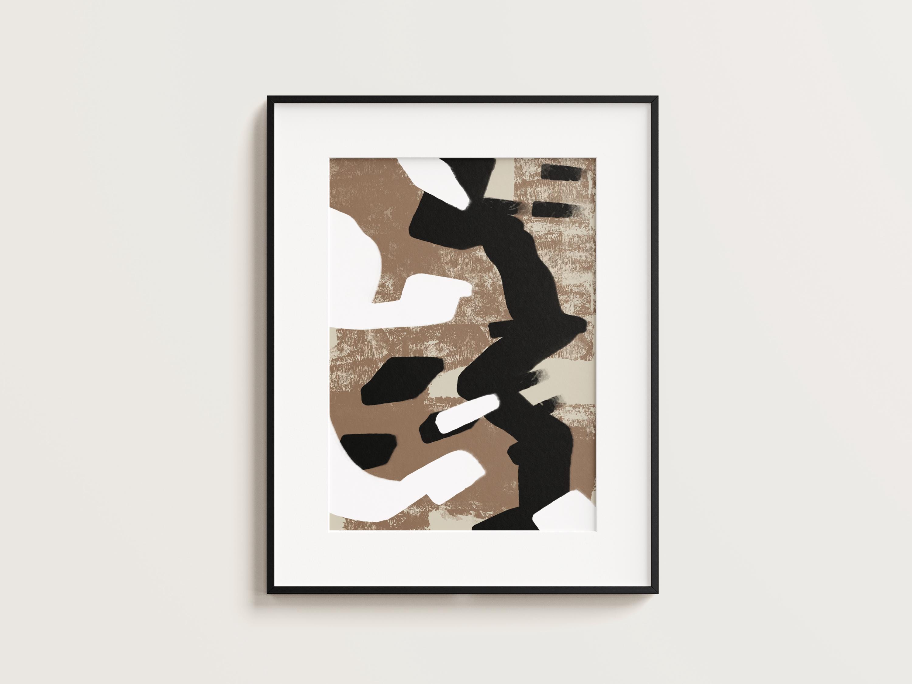Japandi Minimalist Wall Art Set of 3 – Beige Neutral Abstract Prints ...