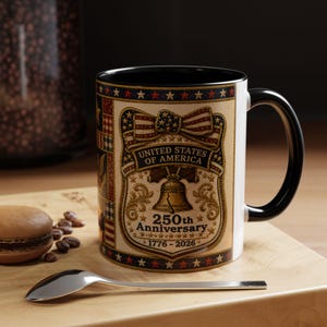 Amerikas förenta staters 250-årsjubileumsmugg - Liberty Bell-mugg med patriotiskt mönster