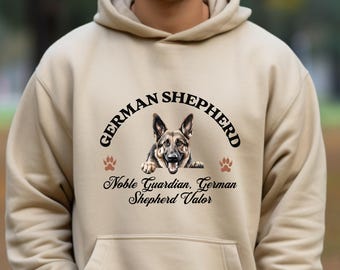 German Shepherd Unisex Hoodie – Noble Guardian, Bold Comfort for German Shepherd Valor