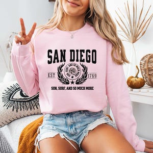 San Diego Legacy Unisex Sweatshirt &quot;Sun, Surf, And so Much More&quot; Vintage California Coastal Vibes