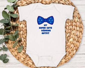 Wedding Bodysuit, Baby Outfit Wedding, Wedding Outfit Baby, My Super Cute Wedding Outfit, Wedding Baby Bodysuit, Wedding Guest Outfit Baby