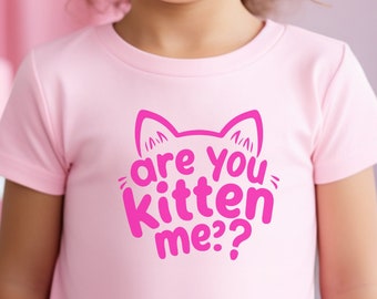 Kids Funny Quote T-shirt, Are You Kitten Me?, Youth Graphic Tee