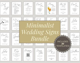 Minimalist Wedding Signage Bundle (Digital Download)