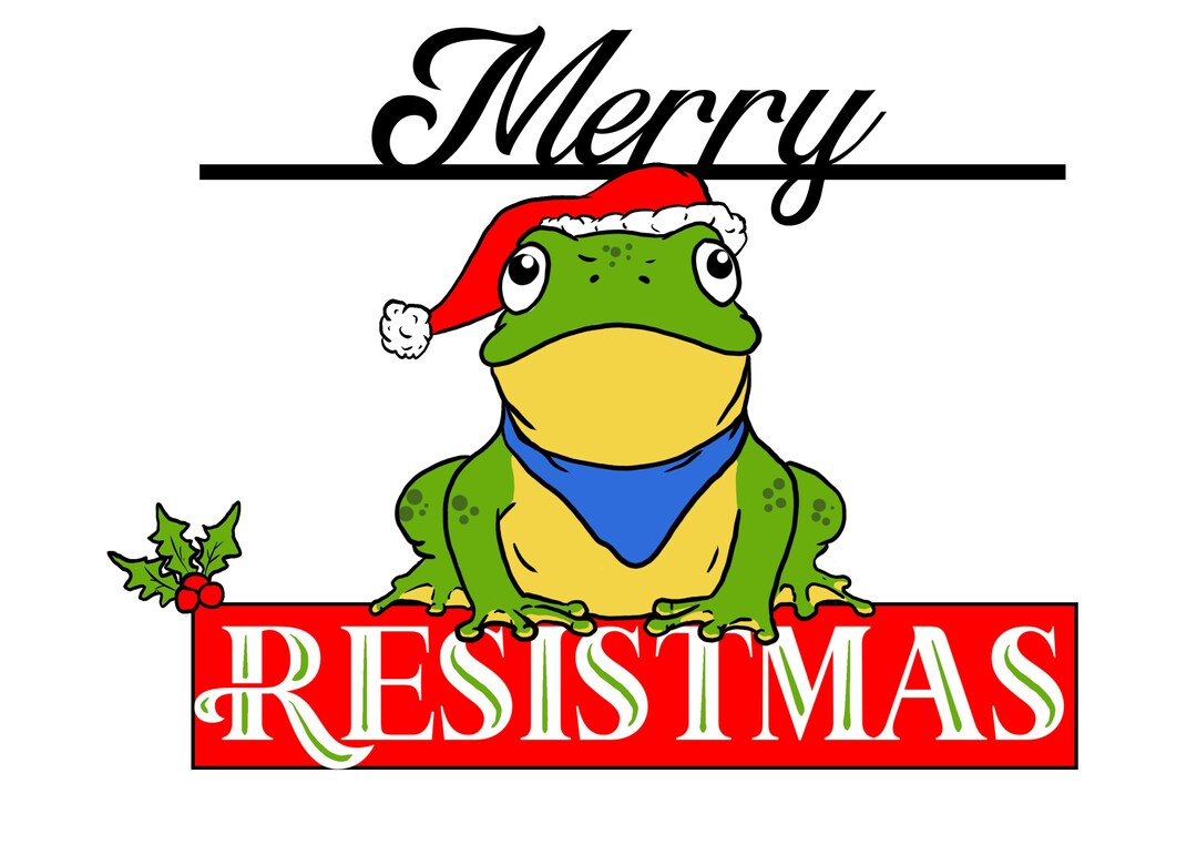 Resistmas Rabbit Merry Resistmas Holiday Greeting Card - Etsy