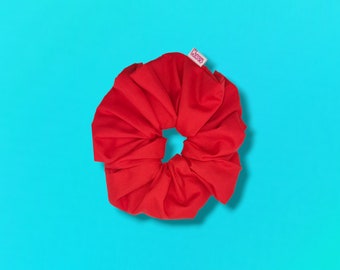 Scrunchies, cotton, hair bands, elastics, hair bobbles, cute, pretty, girls hair accessories, vibrant colours, hair styling. Poppy