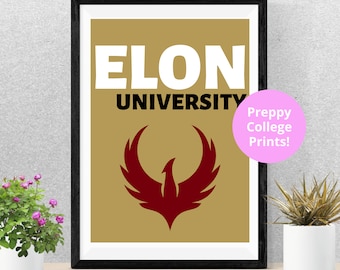 Elon University Preppy Print