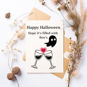 Carte Halloween - Carte de voeux personnalisée - Halloween drôle - Carte de voeux - Happy Halloween carte Couples