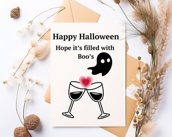 Halloween Card - Personalised Greeting Card - Funny Halloween - Greeting Card - Happy Halloween Card Couples