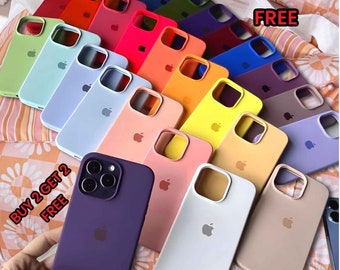 25 Solid Colors Silikon Handyhülle für iPhone 15 14 Plus 14 Pro 14 13 Pro Max 13 12 11 Pro Max 13 12 11 Mini Case 7 8 Plus Pastellfarben