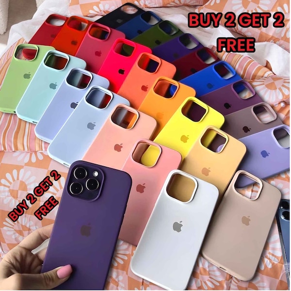 25 couleurs unies coque de téléphone en silicone pour iPhone 15 14 Plus 14 Pro 14 13 Pro Max 13 12 11 Pro Max 13 12 11 Mini coque 7 8 Plus couleur pastel