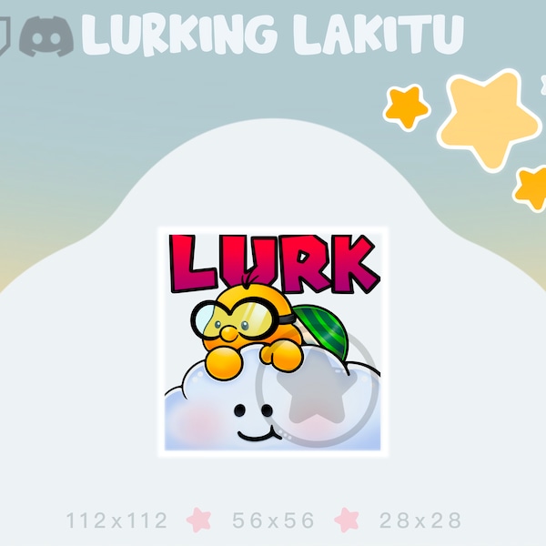 Cute Lurking Lakitu Emote | Static Emote for Twitch
