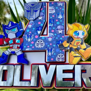 Transformers Cake Topper | superhero cake topper | bumble bee | scourge | Optimus Prime party | kids party | trucks | autobots | rollout