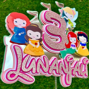Baby Princess Cake Topper | Baby Princess Theme Party | Castle Princess Birthday | Disney Princess Birthday Theme |