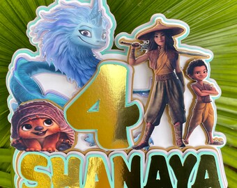 Raya and The Last Dragon, Sisu, Princess Cake Topper,  Raya cake topper, raya and the last dragon, tuk tuk, boun