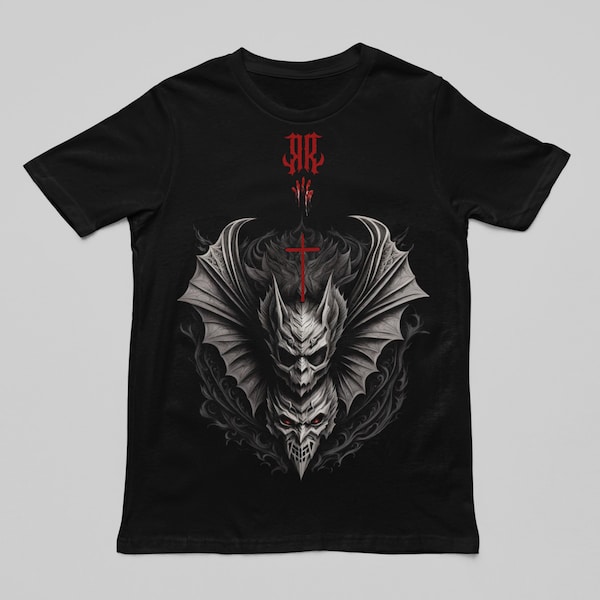 trippy T-shirt bat t-shirt graphic edm clothing mens t-shirt women's t-shirt edm t-shirt goth t-shirt black tee streetwear rave t-shirts