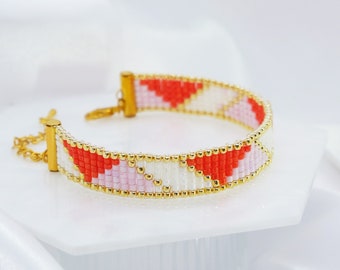 SunShine - Pulsera de cuentas Miyuki, pulsera de cuentas en telar, hecha a mano