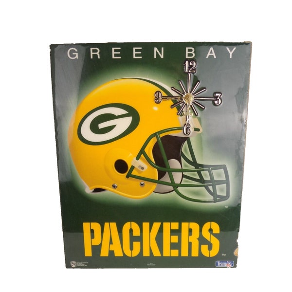 Vintage 1995 Green Bay Packers NFL Hanging Wall Clock Norman James Quartz