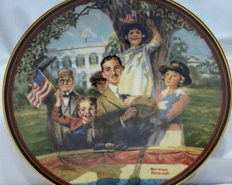 Vintage Norman Rockwell Knowles collector plate Our Love of Country