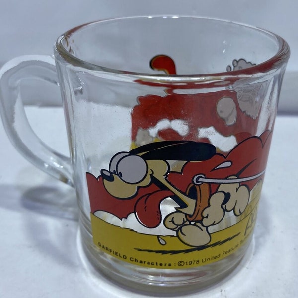 McDonald's Coffee Cup Vintage 1978 Anchor Hocking Garfield Odie Jim Davis Mug