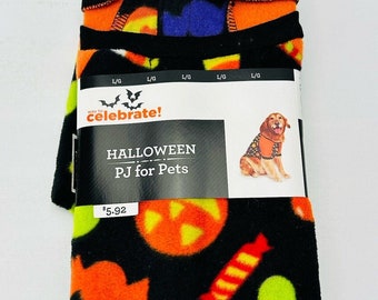 Way to Celebrate! Halloween Pajamas For Pets Fun Candy Print * Size L/G
