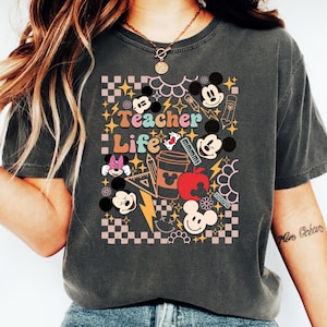 Teacher Life Disney Shirt, Classroom Style T-Shirt, Cute Mickey And Minnie Tee For Educators, Back To School Sweatshirt