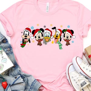 Disney Mickey and Friends Merry Christmas Shirt, Disney Matching Couple Disney Family Shirt, Disney Friends Christmas Tee, Christmas Party