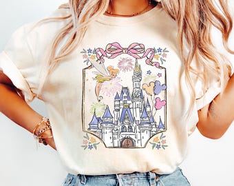 Tinkerbell Magical Castle Shirt, Coquette Disney Castle Shirt, Tinkerbell Shirt, Magic Kingdom T-Shirt, Disney Trip Sweatshirt