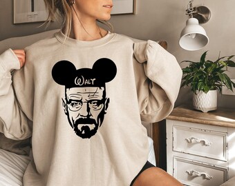Walter White Heisenberg Walt Shirt, Walt Breaking Disney, Walt White Shirt, Disney Shirts, Disney Heinsenberg, Unisex Premium Graphic Tees