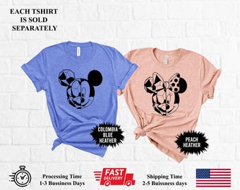 Disney Mickey and Minnie Diamond graphics tshirt, Disney Family and couple tshirt, Disney Couples - Matching Disney Shirts Valentines Day